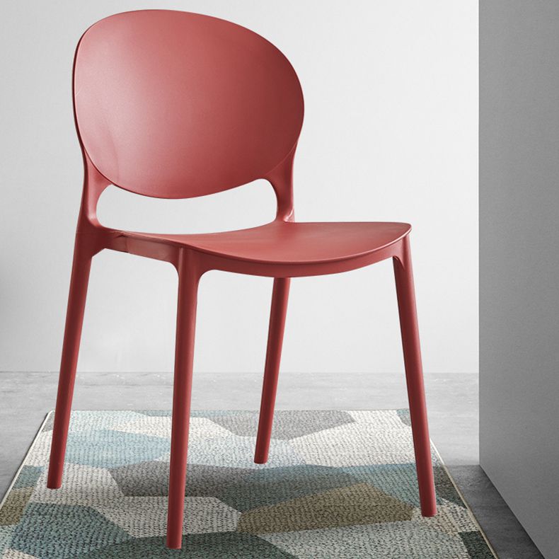 Modern Plastic Open Back Dining Side Chair 32"H Acrylic Dining Chair for Restaurant