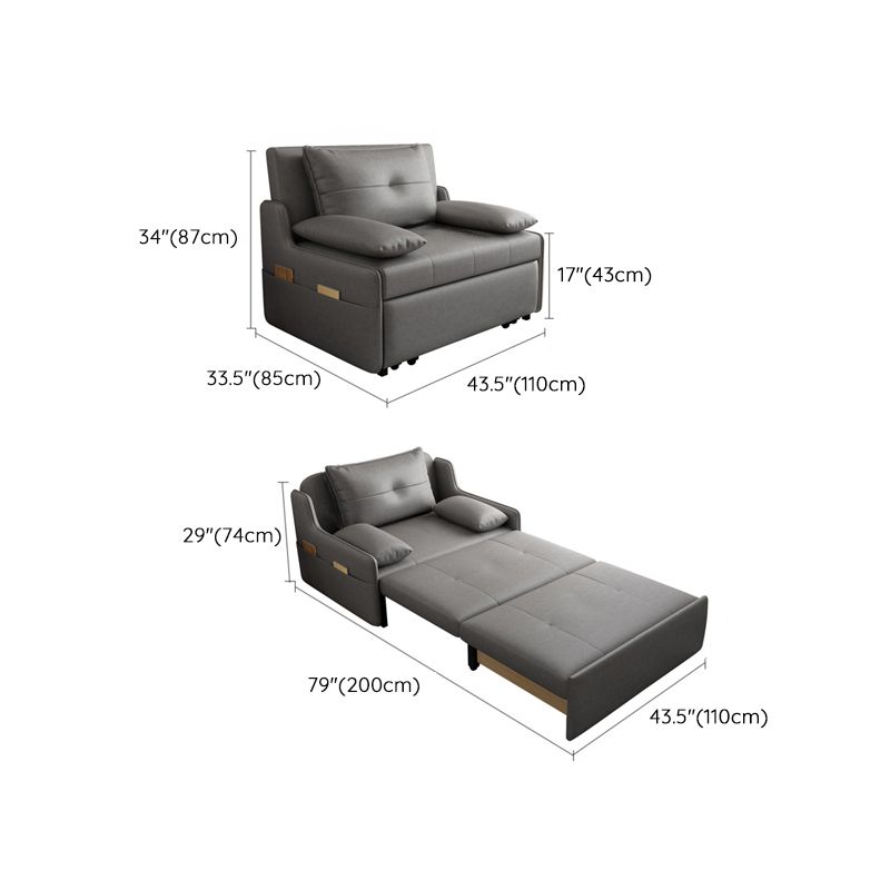33" Wide Scandinavian Sleeper Sofa Futon Foldable Sleeper Sofa