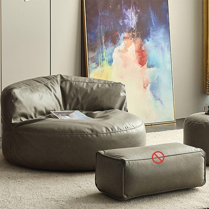 Nordic Bonded Leather Armless Tight Back EPP Filled Aceent Chair