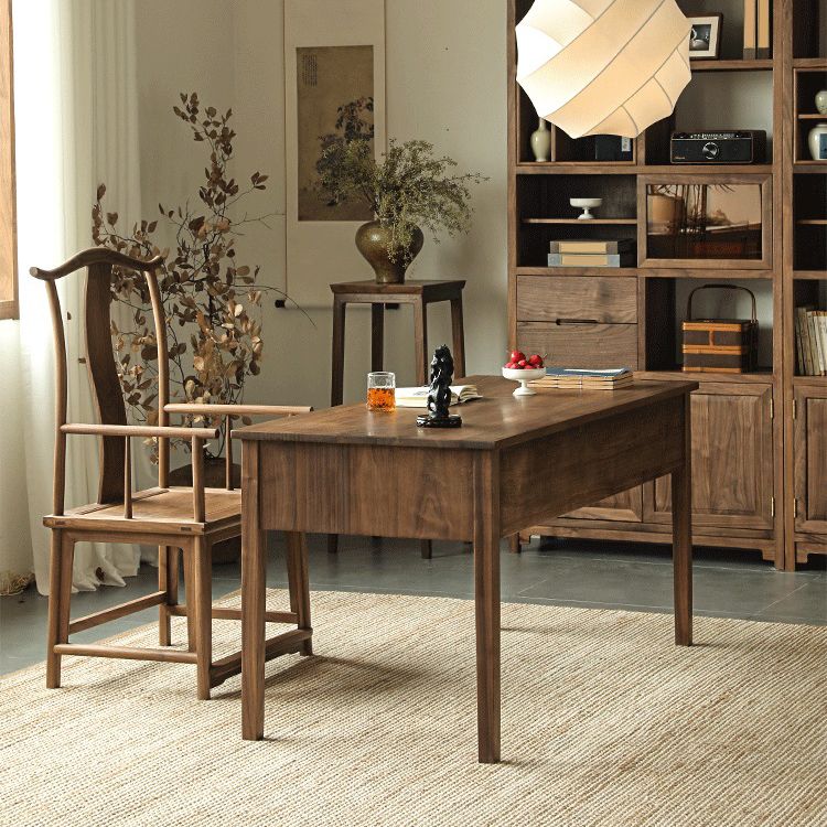 Traditional Kitchen Dining Chair High Back Solid Wood Dining Chair