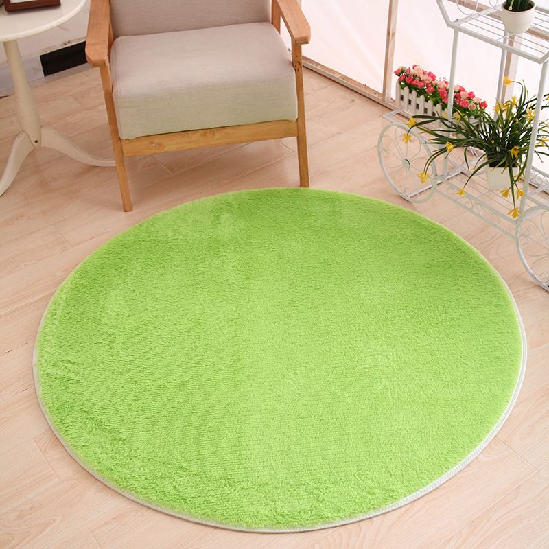Multicolor Solid Color Rug Polypropylene Comfort Area Carpet Anti-Slip Backing Washable Easy Care Rug for Bedroom