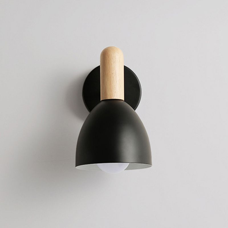 Nordic Style Iron Wall Mount Light Bell Shape Colorful Wall Lamp for Living Room
