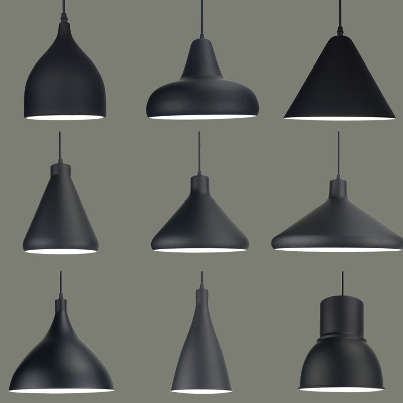 Lampada a sospensione geometrica Stile industriale Alluminio 1 lampada a sospensione lampadina