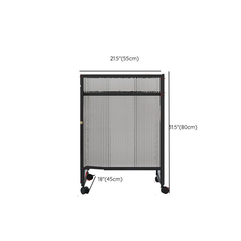 Knobs Scratch Resistant Modern Iron Accent Cabinet with Glass Top