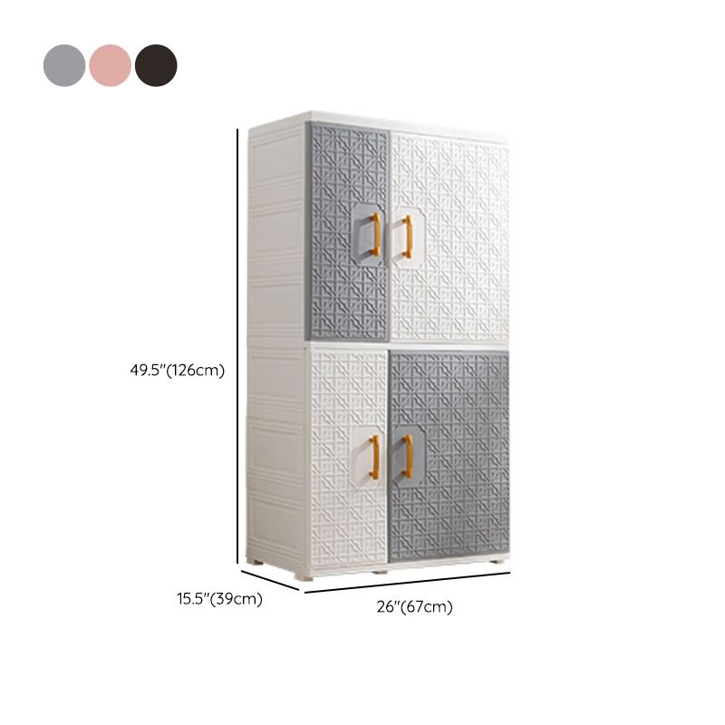 Hinged Wardrobe Cabinet with Legs Plastic Wardrobe Closet for Home