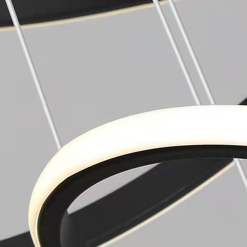 Modern Ring Shape Chandelier Light Fixtures Restaurant Hanging Chandelier for Sitting Room