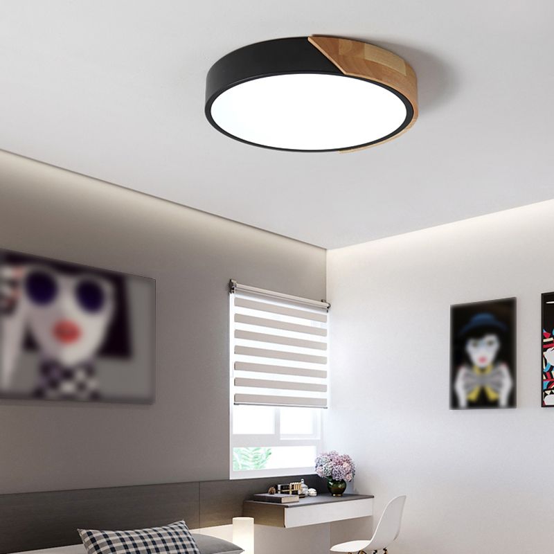 Modern Style Circle Shape Ceiling Light Metal 1 Light Ceiling Lighting for Dining Room