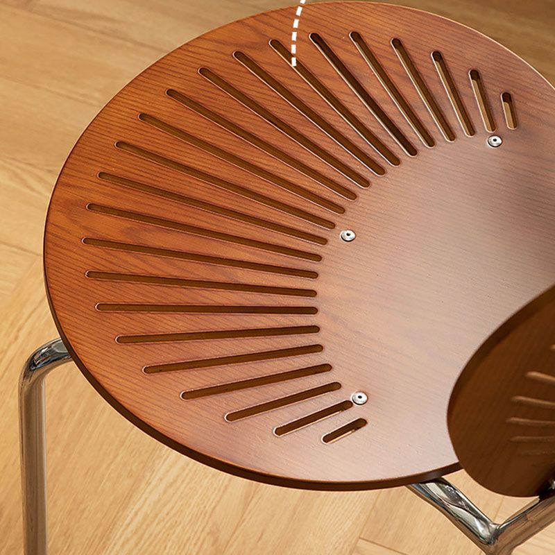 Modern Style Dining Chair Wooden Open Back Side Chair for Dining Room