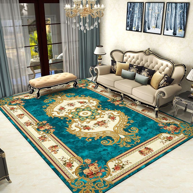 Multicolor Modern Rug Polyester European Printing Indoor Rug Easy Care Carpet for Living Room