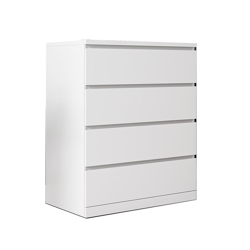 Contemporary Wood Accent Chest with 4/5 Drawers Rectangle Standard Chest