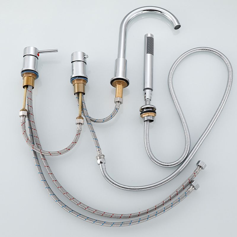 Deck Mounted Metal Roman Tub Faucet Low Arc Roman Tub Faucet Set