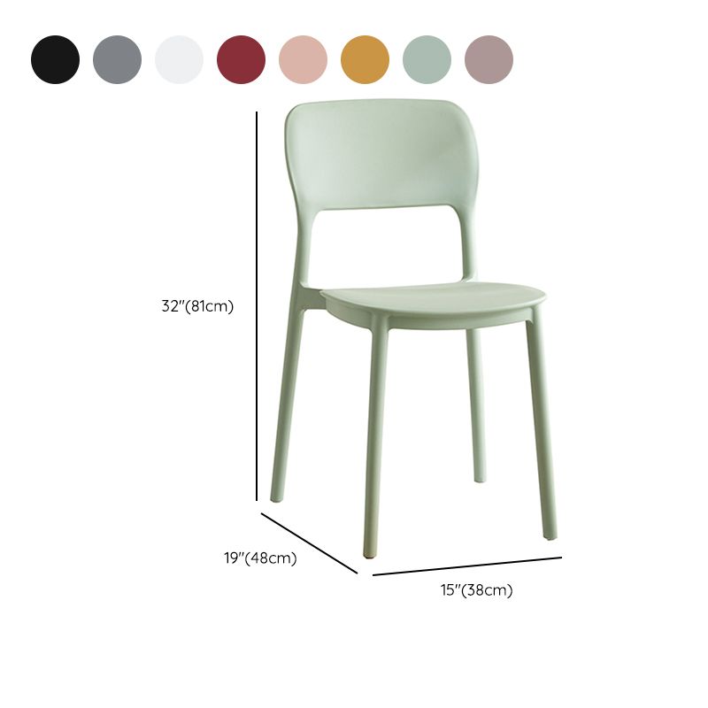 Modern Outdoors Dining Chairs Plastic Stacking Patio Dining Chair
