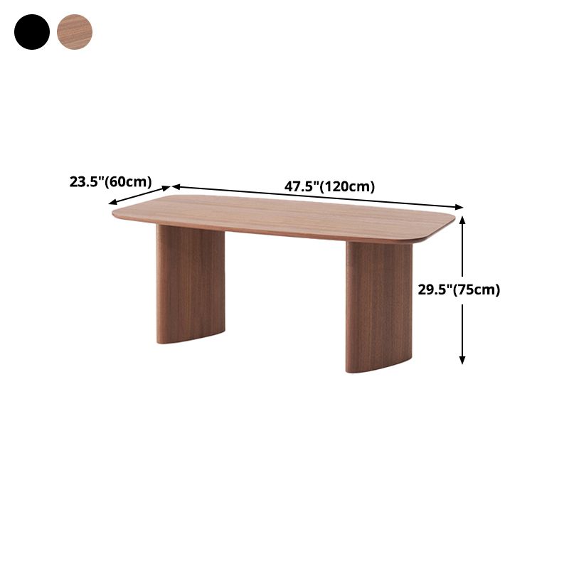 Solid Wood Contemporary Rectangle Table Pine Wood Top Table for Dining Room