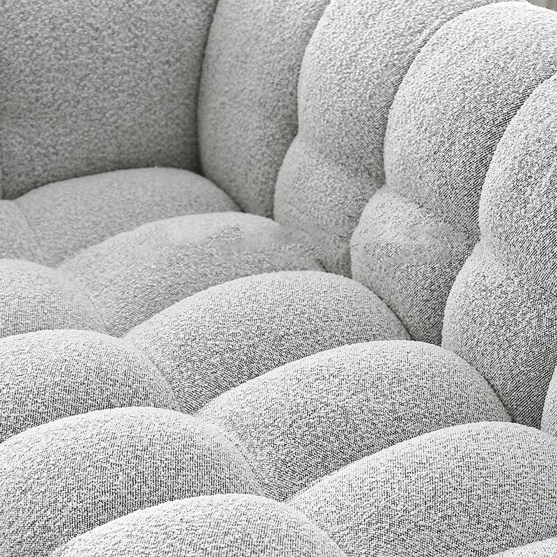 Beige and Gray Standard Seating Tuxedo Arm Sofa Biscuit Back for Apartment