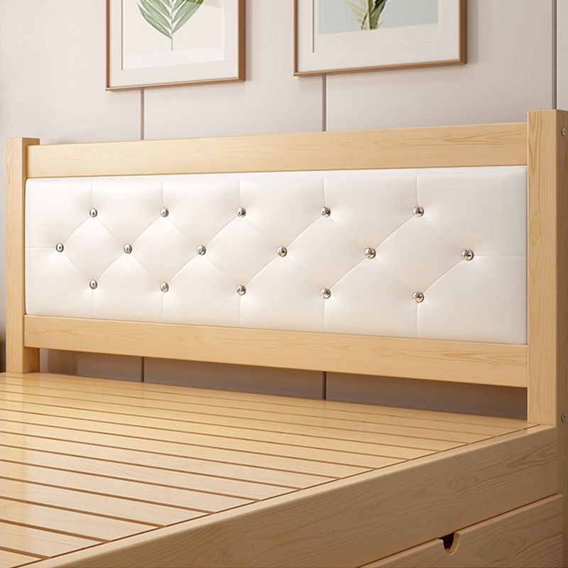 Modern Bed Frame Headboard Standard Bed with Custom Gold Legs