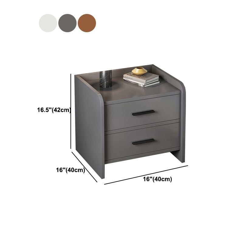 Modern Artificial Timber Bed Nightstand Medium Wood Night Table with Drawer