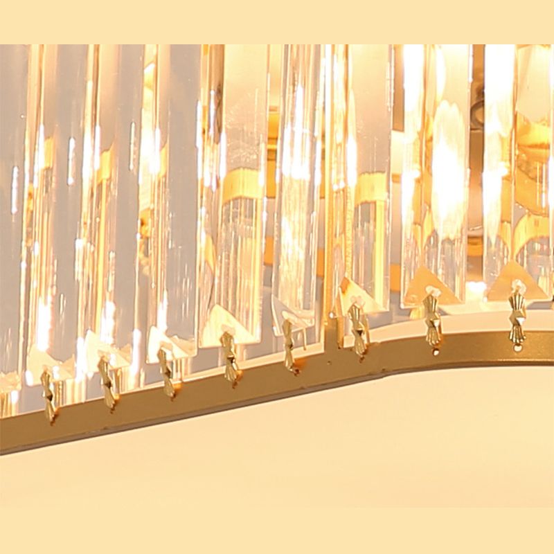 Soporte de techo de LED de cristal cilíndrico en estilo conciso moderno Luz de techo de hierro forjado con sombra acrílica