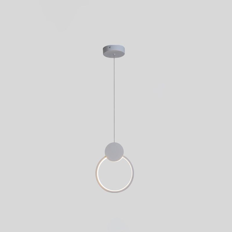 Modern Simplicity LED Indoor Hanging Lamp Aluminium Linear Pendant Light with Silicone Shade