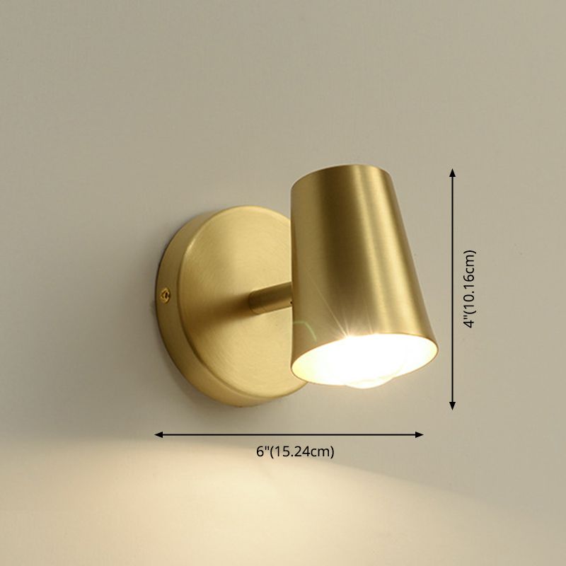 Metalen conische wandonderzoek verlichting hedendaagse stijl wandlamp in goud in goud