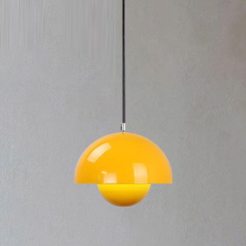 Domed Hanging Pendant Light Minimalist Metal Hanging Light Fixture