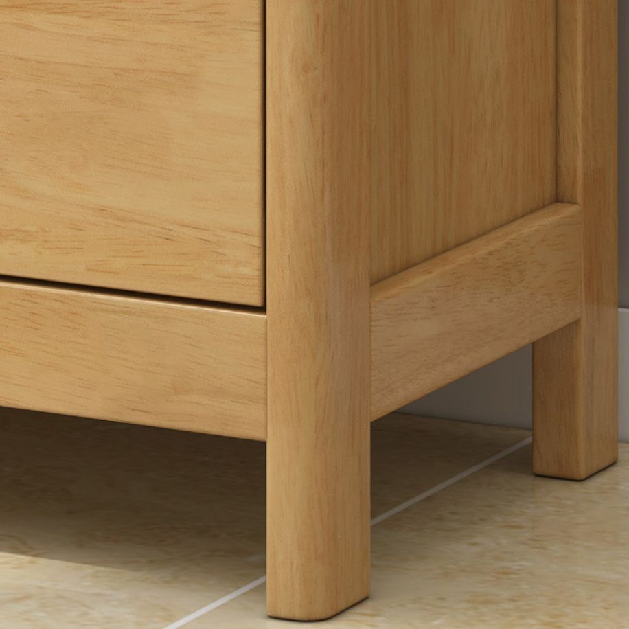 Ultra-Modern Rubberwood Double Dresser Horizontal Storage Chest Dresser for Bedroom