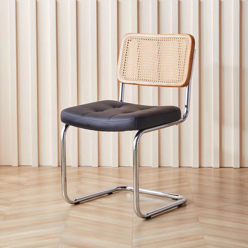 Contemporary Office Chair No Wheels Low Back Desk Chair without Arm