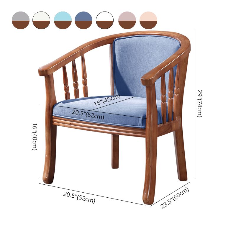 Sillas de comedor de madera tradicionales, silla de comedor de tela de lino para uso en restaurantes