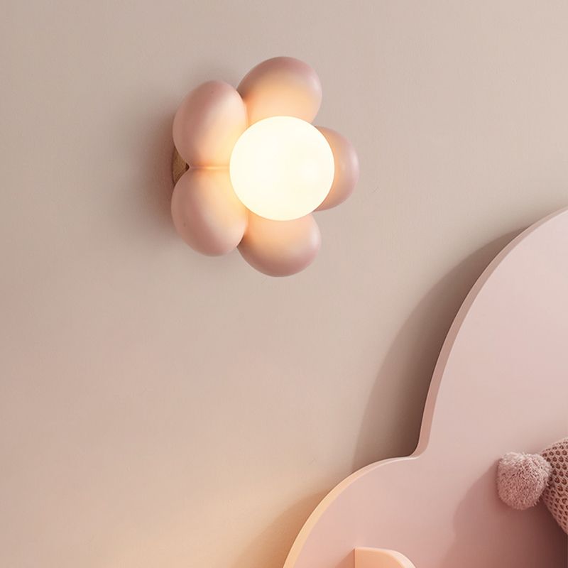 Modern Sconce Light Fixture Pink/White Wall Light Sconce for Bedroom