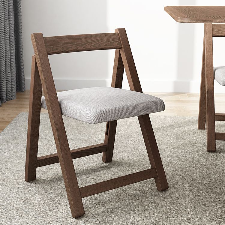 Silla de comedor de estilo moderno, sillas laterales sin brazos de cocina con patas de madera