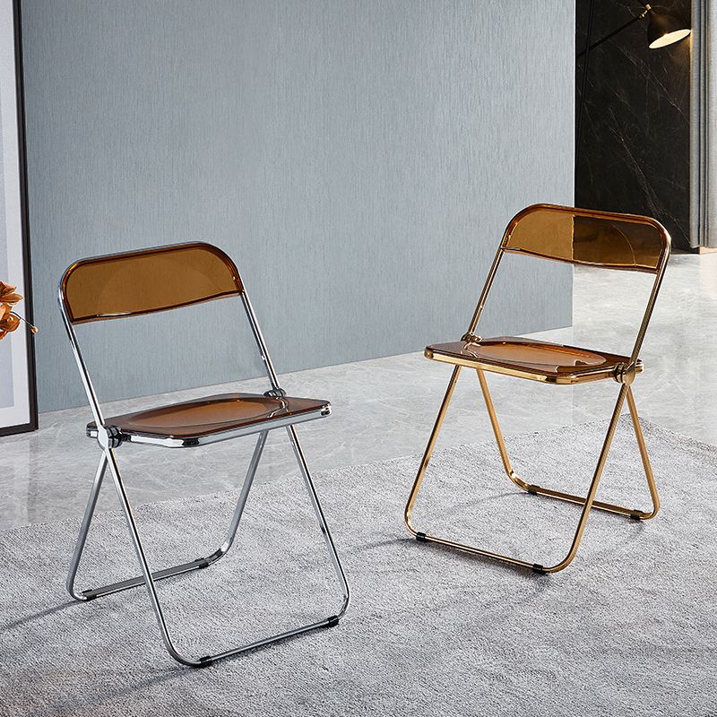 Industrial Style Plastic Dining Armless Chair Open Back Single Dining Side Chair for Restaurant