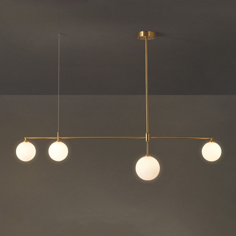 Simplicity Linear Hanging Lamps Glass Ceiling Pendant Light for Dining Room