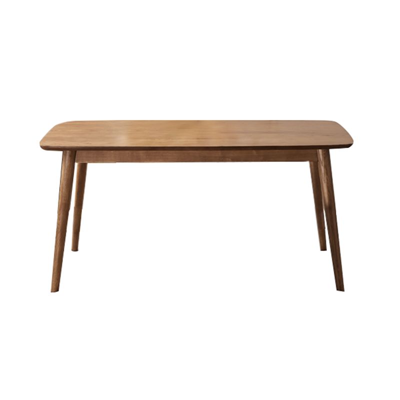 Modern Rectangular Space Saving Brown Walnut Dining Table with 4 Legs
