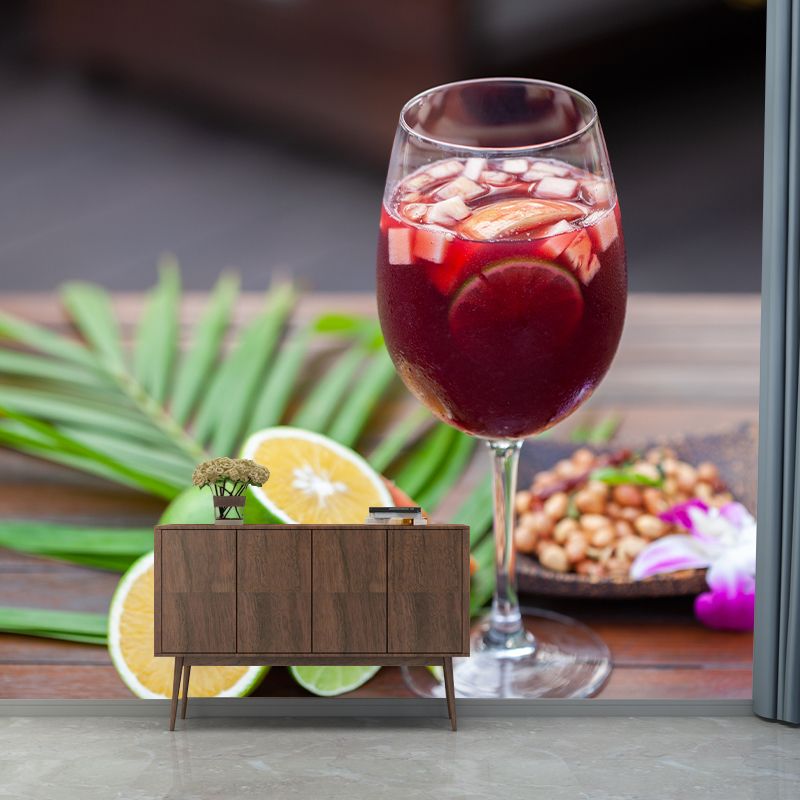 Photography Wine Mural Decal Stain Resistant Bar Shop Wall Covering, Personalised Size