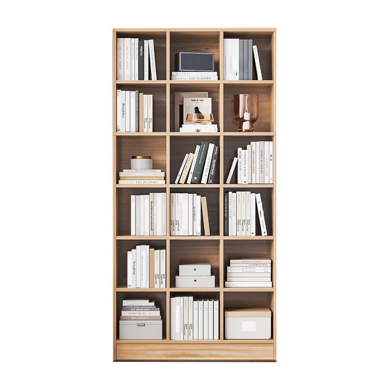 Contemporary Engineered Wood Bookshelf Standard Closed Back with Shelves