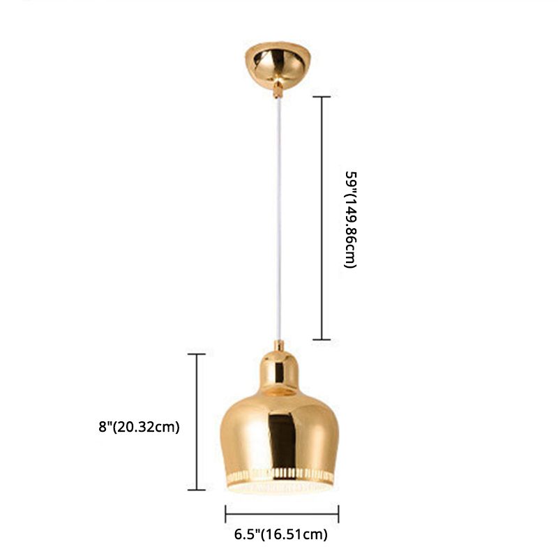 Suspensie-lamp met één bars Postmodern hanglamp met fles metalen tint