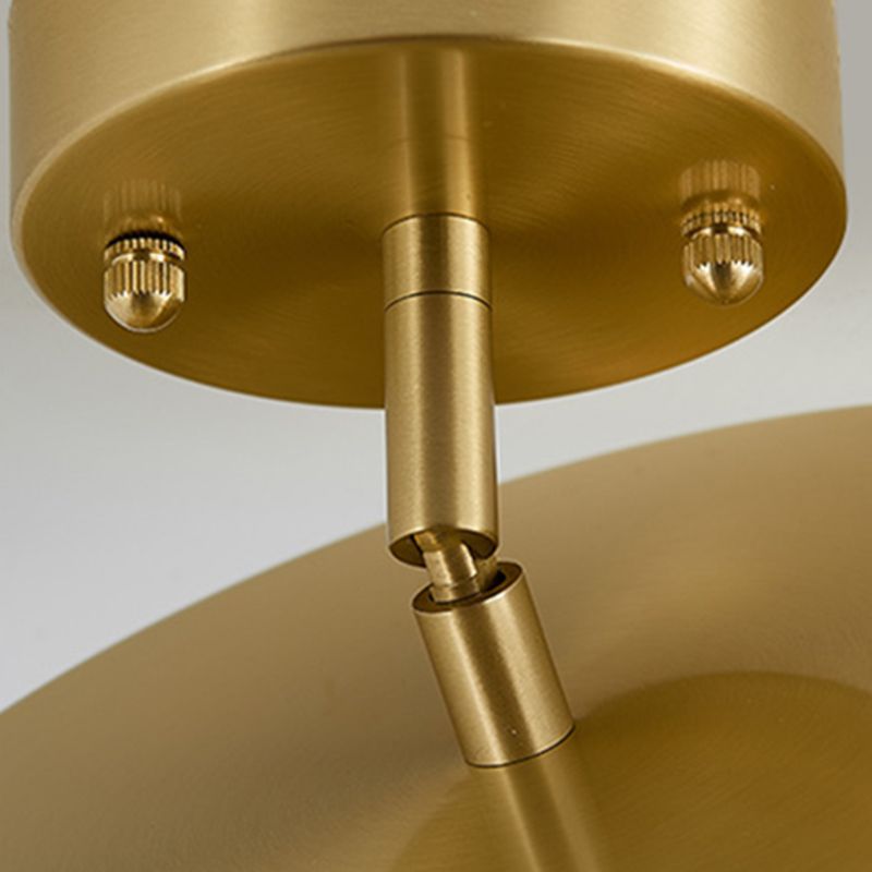 Modern Semi Flush Light Round Ceiling Lighting with Metal for Hallway