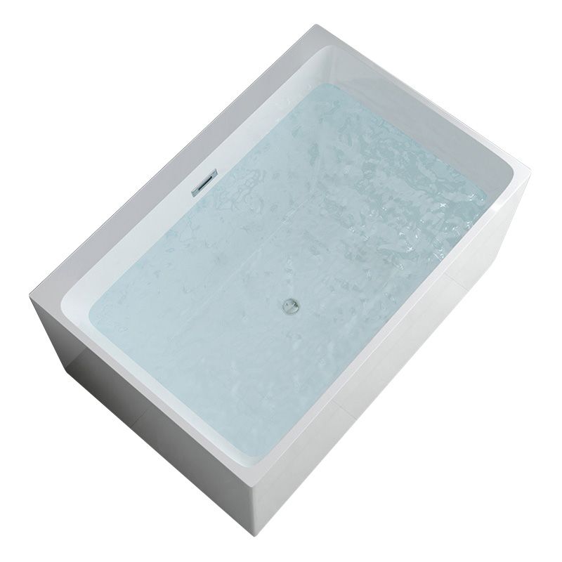 Acrylic Soaking Modern Bathtub Antique Finish Rectangular Bath Tub
