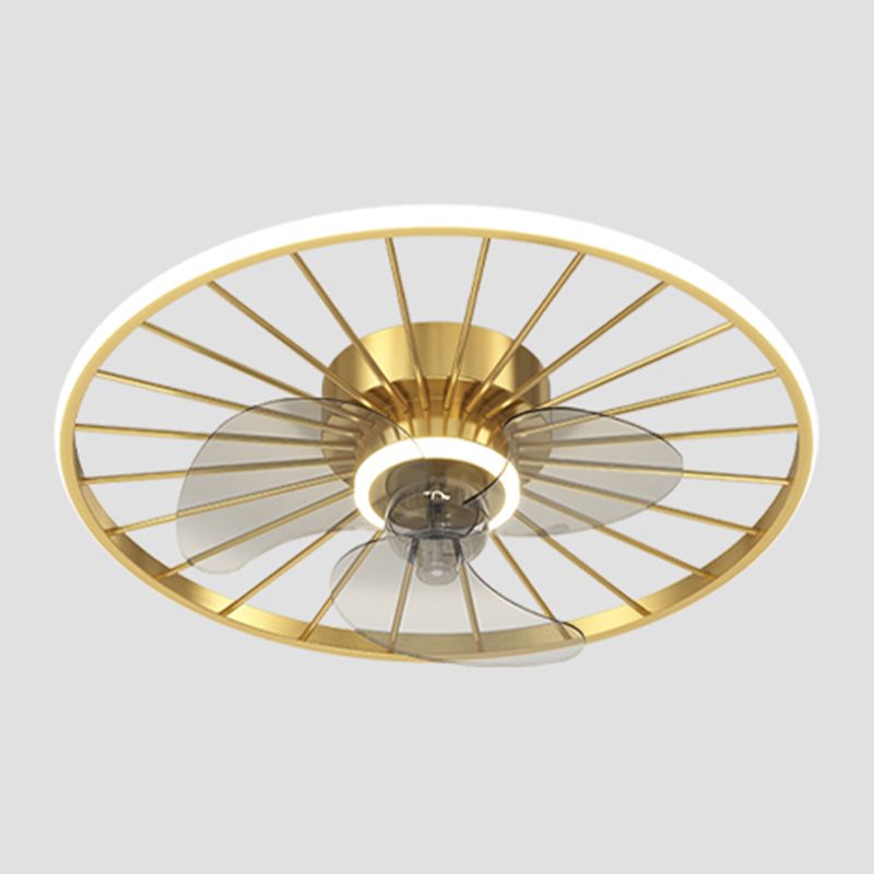 Metal Geometric Ceiling Fans Modern Style Multi Lights Ceiling Fan Lamp Fixture