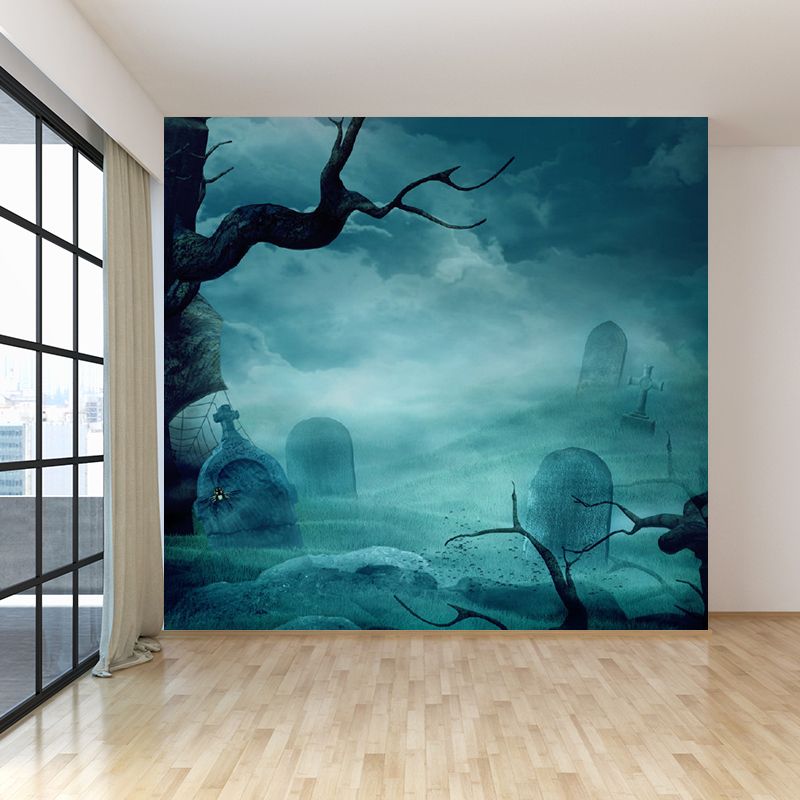Full Moon Mural Decal Modern Decorative Living Room Wall Covering, Custom Printed