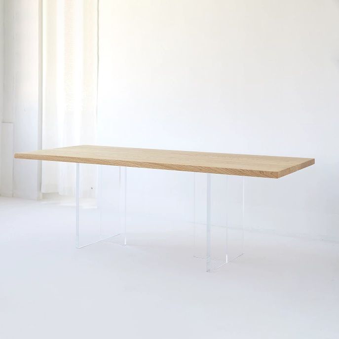 Rectangle Dining Table Modern Style Solid Wood Dinner Table for Home Kitchen