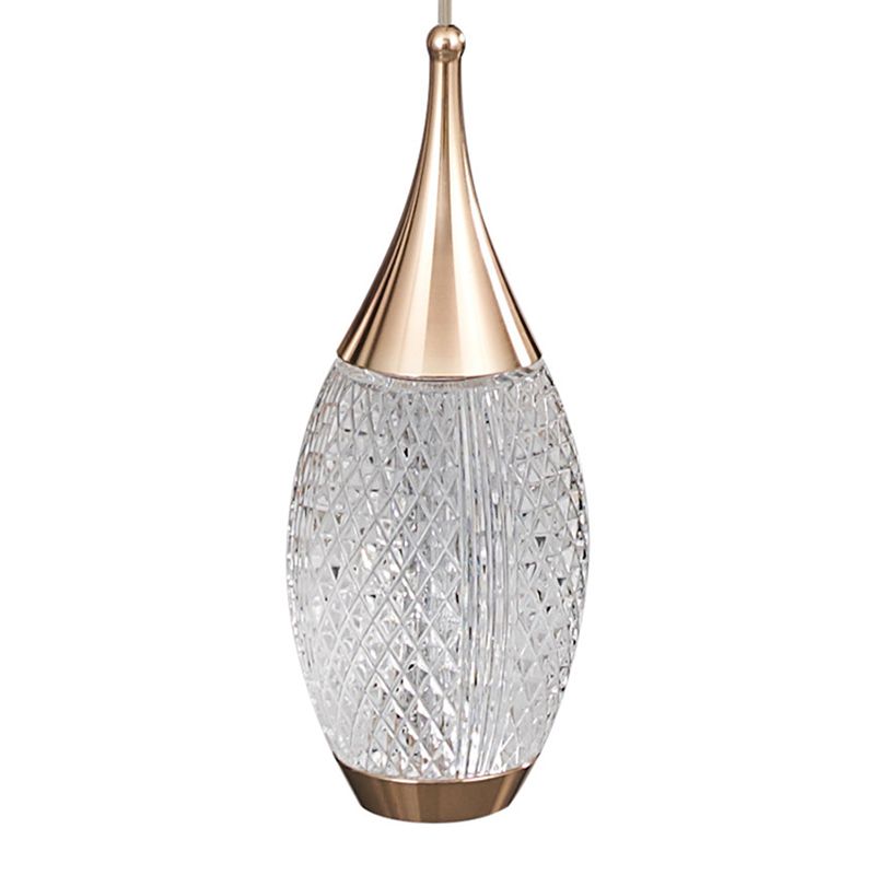 Droplet Hanging Light Fixtures Modern Simple Acrylic Ceiling Pendant for Stairwell