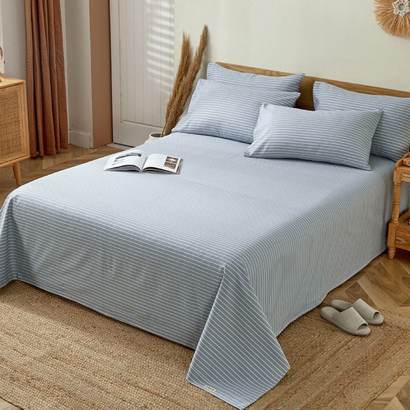 Vintage Bed Sheet Striped Print 100 Cotton Fade Resistant Bed Sheet