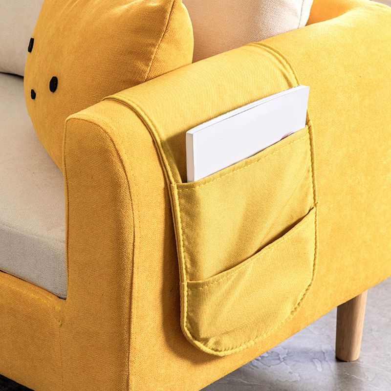 22.83" H Velvet Square Arm Modern Sofa with Tight Back slipcovered Sofa