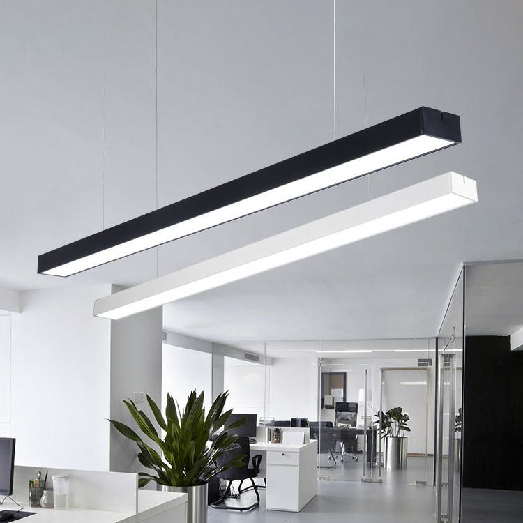 Luce del soffitto a sospensione di metallo rettangolare Modern Aione per l'illuminazione a sospensione per ufficio