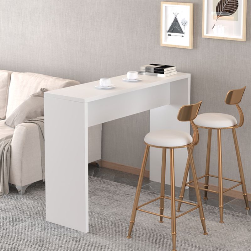 Contemporary Rectangle Double Pedestal Bar Table for Kitchen Dining Room
