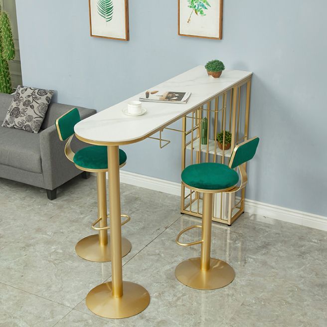 Modern Pub Table Set 1/2/3 Pieces Stone Bar table with Adjustable Stools