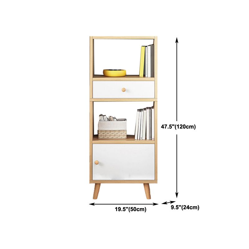 Open Wooden Bookshelf Modern Minimalist Home Corner Bookcase