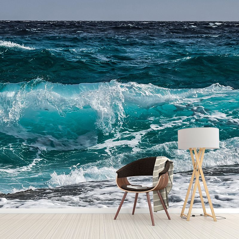 Sea Mural Photography Wallpaper Modernist Nature Scenery Living Room Wall Mural