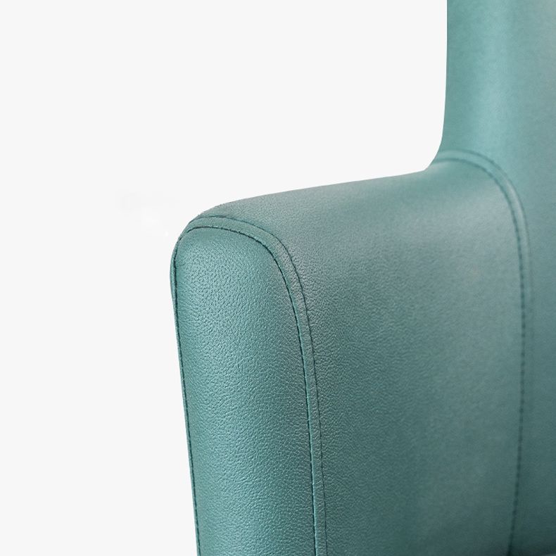 Silla lateral única tapizada de estilo contemporáneo, silla de comedor con brazo trasero sólido