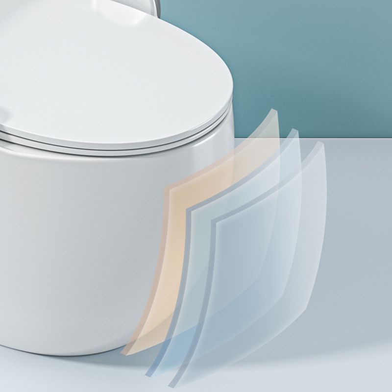 Contemporary Ceramic Toilet Floor Mount Urine Toilet with Slow Close Seat for Bathroom